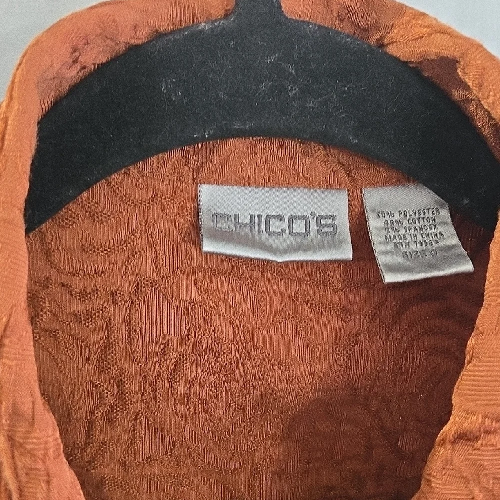 Chico’s Rust Textured Sleeveless Top / Vest – Women’s Size 0